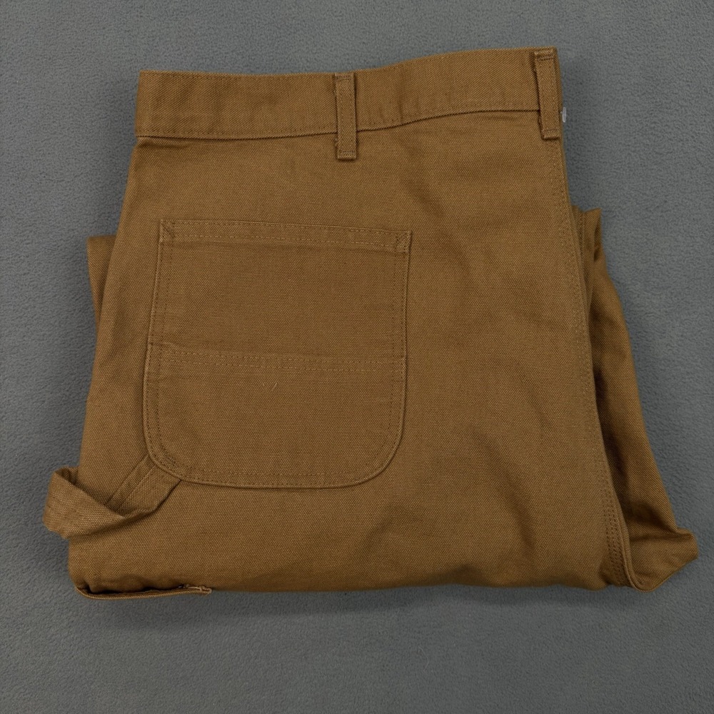 Carhartt Mens B11 Brown Loose Fit Washed Duck Utility Work Pants 44x36 BN0011-M